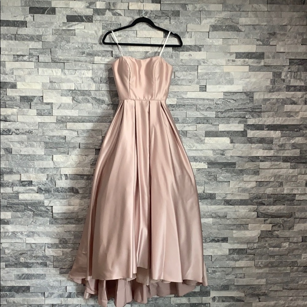A pink prom dress